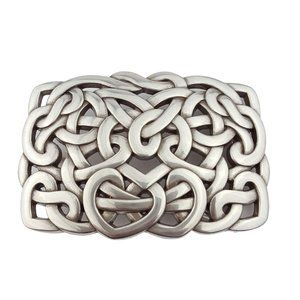 Western Knotted Heart Design Belt Buckle